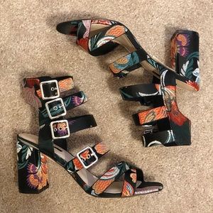 Topshop Nova Floral Heeled Sandal